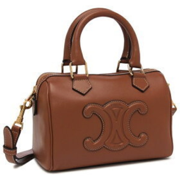 Celine Triomphe Shoulder Bag Boston Brown - Picture 1 of 8
